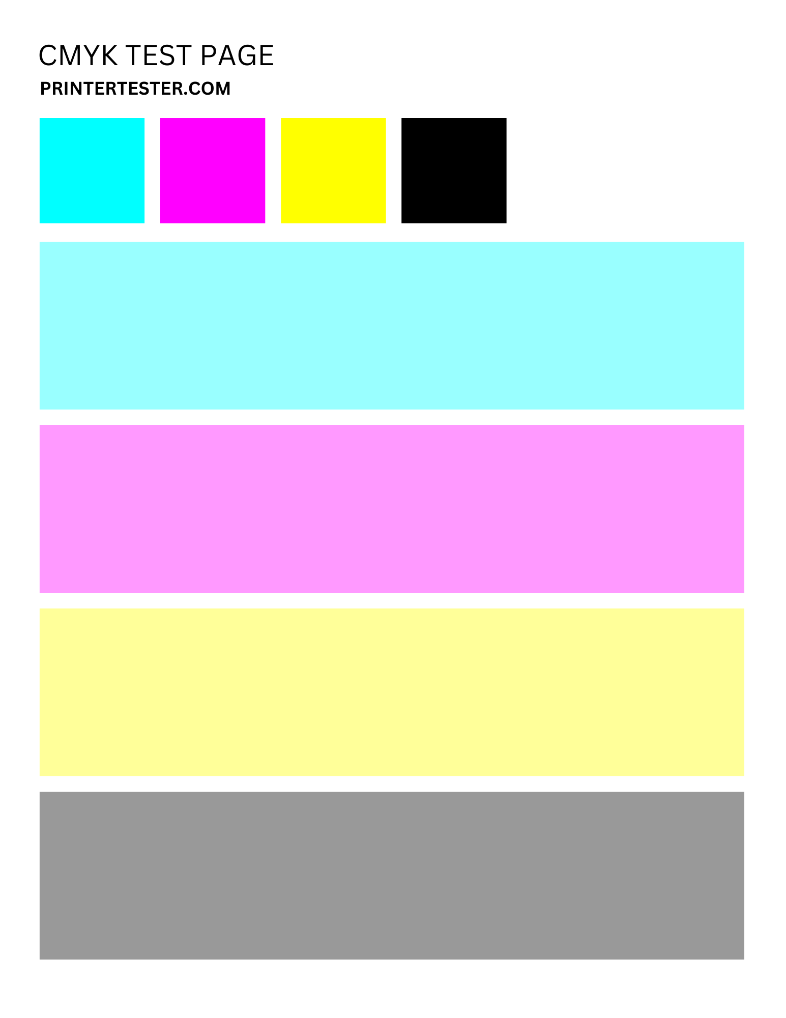 CMYK Test Page